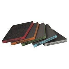3M™ Two-Sided Sanding Sponge 23813, 124 mm x 98 mm (4.8 in x 3.8 in), Multi-Pack, Assorted, 20 Ea / Carton, 9 Cartons / Case