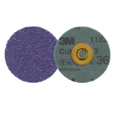 3M™ Cubitron™ 3 Roloc™ Fibre Disc 1182C, 36+, TSM, Purple, 3 in, Die RS300VM, 50/Carton, 200 ea/Case