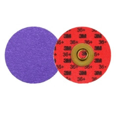 3M™ Cubitron™ 3 Roloc™ Durable Edge Disc 1184F, 36+ YF-weight, TSM, Purple, 3 in, Die RS300VM, 50/Carton, 200 ea/Case
