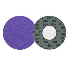 3M™ Cubitron™ 3 Roloc™ Disc 1184F, 60+ YF-weight, TS, Purple, 4 in, Die RS400BB, 25/Carton, 100 ea/Case
