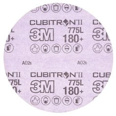3M™ Cubitron™ II Stikit™ Film Disc 775L, 180+ 3MIL, 12 in x NH, Linered, Die 1200B