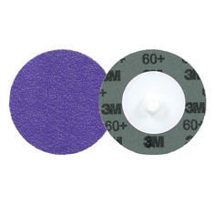 3M™ Cubitron™ 3 Roloc™ Disc 1184F, 60+ YF-weight, TR, Purple, 2 in, Die R200P, 50/Carton, 200 ea/Case