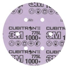 3M™ Cubitron™ II Hookit™ Film Disc 775L, 1000+ 3MIL, 6 in x NH, D/F 6HL, Die 600HZ