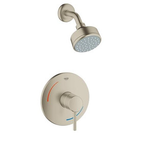 Shower Combination in Brushed Nickel