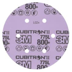 3M™ Cubitron™ II Hookit™ Film Disc 775L, 800+ 3MIL, 6 in x NH, D/F 6HL, Die 600HZ