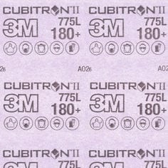 3M™ Cubitron™ II Hookit™ Film Sheet 775L, 180+ 3MIL, 3 in x 4 in