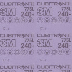 3M™ Cubitron™ II Hookit™ Film Sheet 775L, 240+ 3MIL, 3 in x 4 in