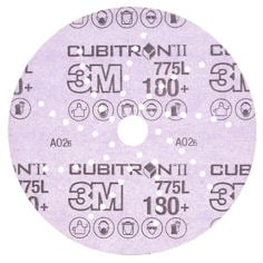 3M™ Cubitron™ II Hookit™ Film Disc 775L, 180+ 3MIL, 3 in x 3/8 in, Die 300DR, Clean Sanding