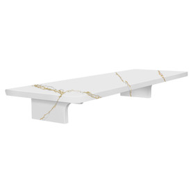 11-in x 4-in x 2-in Solid Surface Grab Bar Shelf, Gilded Stream