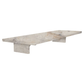 11-in x 4-in x 2-in Solid Surface Grab Bar Shelf, Biscotti Marble