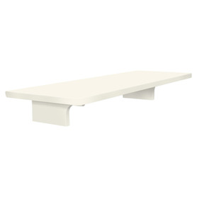 11-in x 4-in x 2-in Solid Surface Grab Bar Shelf, Cameo/Biscuit