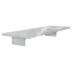 11-in x 4-in x 2-in Solid Surface Grab Bar Shelf, Lunar