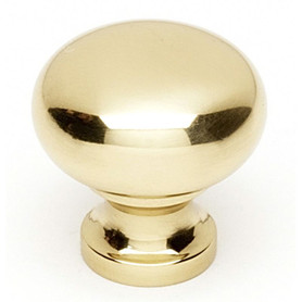 A1066-PB Knob Traditional 3/4-in in Polished Brass