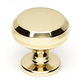 A1174-PB Knob Traditional 1-1/4-in in Polished Brass