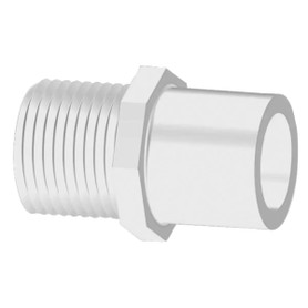 433-005 1/2 in. x 1/2 in. Male Adapter MIPT x Spigot - PVC Schedule 40 (Order in Multiples of 50)