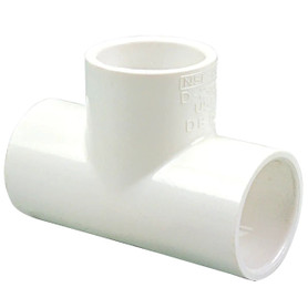 401-095 3/4 in. x 1/2 in. x 3/4 in. Tee Slip x Slip x Slip - PVC Schedule 40 (Order in Multiples of 50)