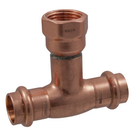 PC612 1 in. x 1 in. x 3/4 in. Tee P x P x F - Wrot Copper
