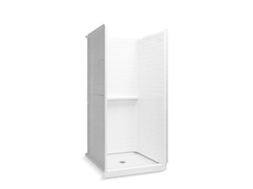 36" x 34" Vikrell(R) shower with Aging in Place backerboards, center drain