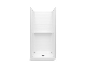 36" x 34" Vikrell(R) shower with Aging in Place backerboards, center drain