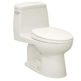 One Piece Elongated 1.6 GPF ADA Toilet with G-Max Flush System - Seat Included in Colonial White
