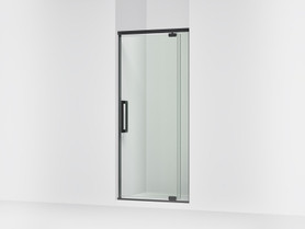 76" H pivot shower door with 5/16"-thick glass