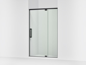 76" H pivot shower door with 5/16"-thick glass
