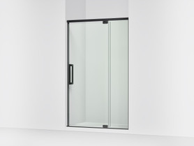 76" H pivot shower door with 5/16"-thick glass