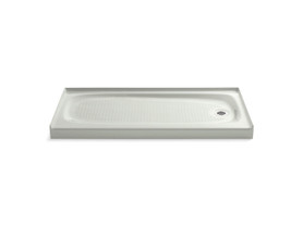 60" x 30" alcove shower base, right drain