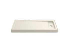 60" x 32" alcove shower base, right offset drain
