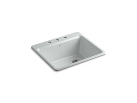 25" top-mount single-bowl kitchen sink