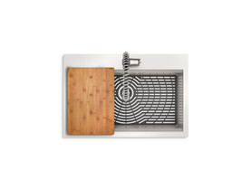 33" top-/undermount single-bowl kitchen sink kit