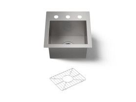 15" top-/undermount bar sink