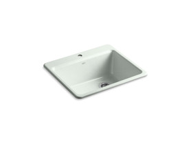 25" top-mount single-bowl kitchen sink