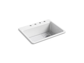 27" top-mount single-bowl kitchen sink
