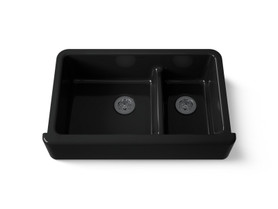 Smart Divide(R) 35-3/4" undermount double-bowl farmhouse kitchen sink