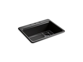 27" top-mount single-bowl kitchen sink