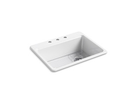 27" top-mount single-bowl kitchen sink