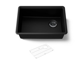 26-1/2" undermount single-bowl kitchen sink