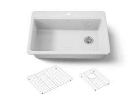 33" top-mount single-bowl kitchen sink