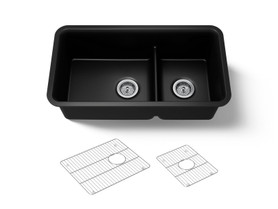 Smart Divide(R) 33-1/2" undermount double-bowl kitchen sink