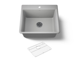 25" top-/undermount single-bowl kitchen sink