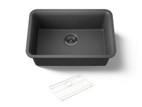 27-1/2" undermount single-bowl kitchen sink