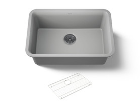 27-1/2" undermount single-bowl kitchen sink