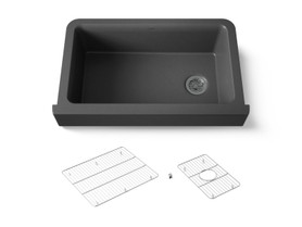 Undermount single-bowl farmhouse kitchen sink