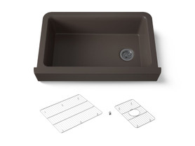 Undermount single-bowl farmhouse kitchen sink