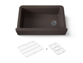 34" undermount single-bowl farmhouse kitchen sink