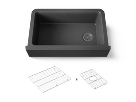 34" undermount single-bowl farmhouse kitchen sink