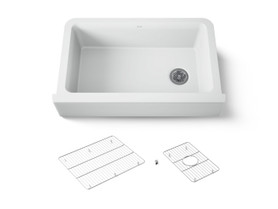 34" undermount single-bowl farmhouse kitchen sink