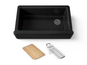 35-3/4" undermount single-bowl farmhouse workstation kitchen sink