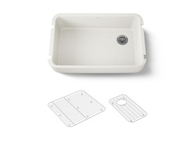 34" undermount single-bowl farmhouse kitchen sink